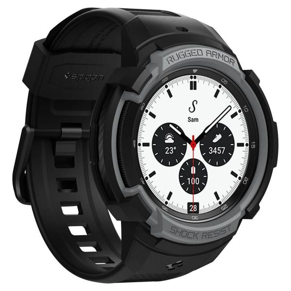 Spigen Rugged Armor™ Pro Case für die Samsung Galaxy Watch 4 - 42 mm - Charcoal Gray