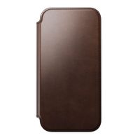 Nomad Modern Horween Leather Folio Bookcase mit MagSafe Apple iPhone 17 Pro Max - Rustic Brown
