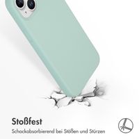 Accezz Liquid Silikoncase für das iPhone 15 Plus - Sky Blue