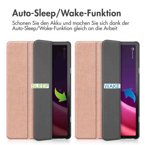 imoshion Trifold Klapphülle Lenovo Tab P11 (2nd gen) - Rosé gold