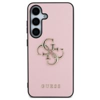 Guess 4G Metal Logo Saffiano Backcover Samsung Galaxy S25 - Rosa