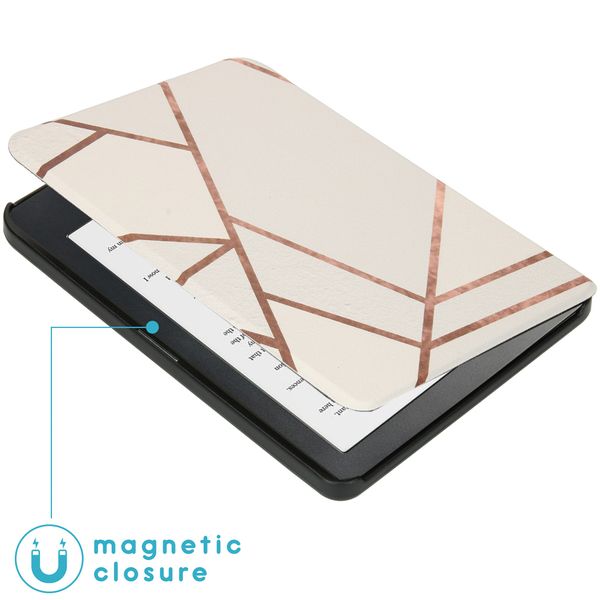 imoshion Design Slim Hard Case Klapphülle Kobo Clara HD - White Graphic