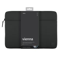 Uniq Vienna Laptop Hülle 16 Zoll - Recycelte Laptop Sleeve - Midnight Black