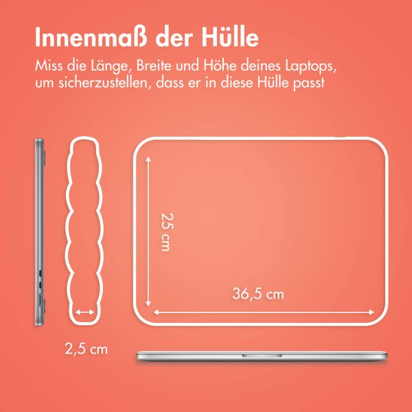 imoshion Puffer Laptop Hülle 15-16 Zoll - Laptop Sleeve - Apricot Crush Orange