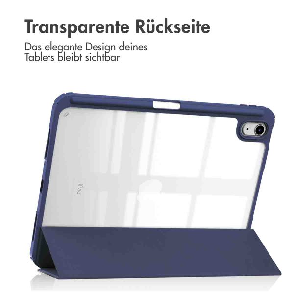 imoshion Trifold Hardcase Klapphülle für das iPad 10 (2022) 10.9 Zoll - Dunkelblau