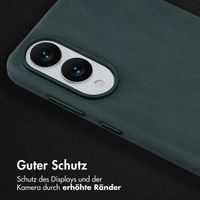 Accezz Vintage Leather Magsafe Backcover Samsung Galaxy S25 Edge - Smokey Green