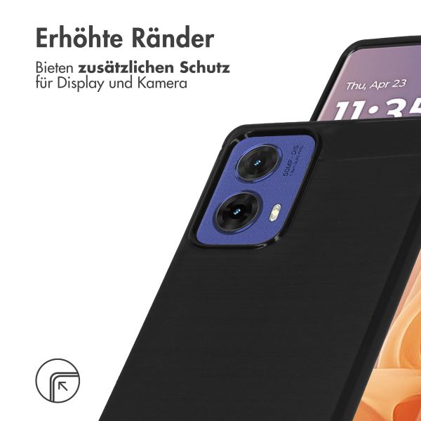 imoshion Brushed Back Cover für das Motorola Moto G85 - Schwarz