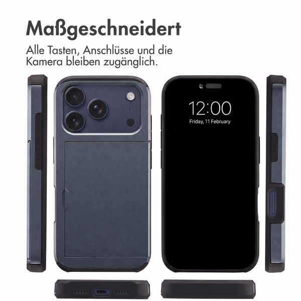 imoshion Backcover mit Kartenfach Apple iPhone 18 Pro Max / 17 Pro Max - Dunkelblau