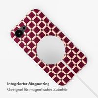 Selencia Vivid Rückabdeckung mit MagSafe Apple iPhone 17e / 16e - Check This Burgundy