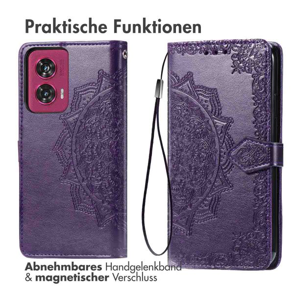 imoshion Mandala Klapphülle Motorola Edge 50 Fusion - Violett