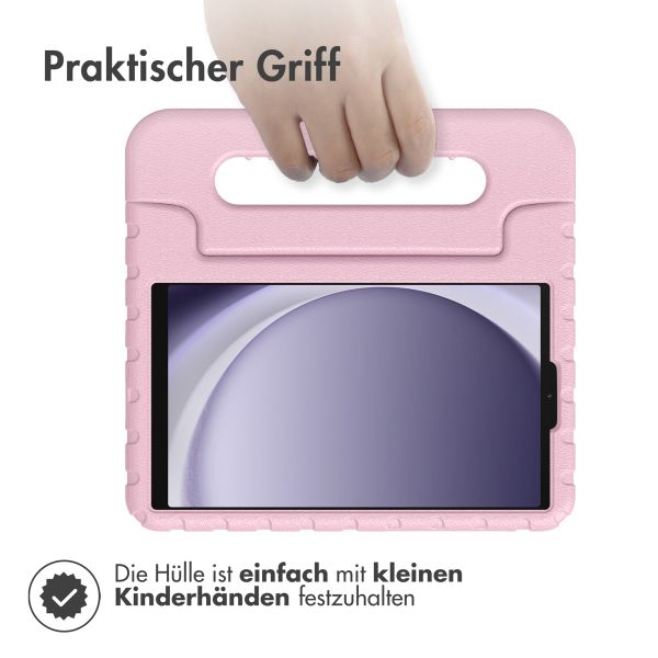 imoshion Schutzhülle mit Handgriff kindersicher für das Samsung Galaxy Tab A9 8.7 Zoll - Hellrosa