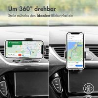 Accezz ﻿Handyhalterung Auto für das iPhone 12 - Kabelloses Ladegerät - Lüftungsgitter - Schwarz