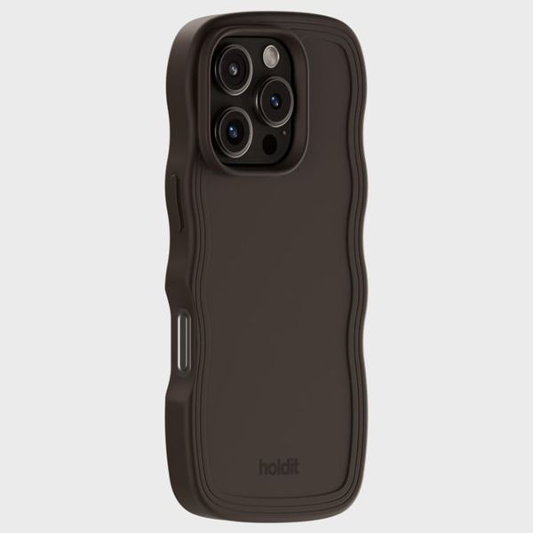 Holdit Wavy Case für das Apple iPhone 16 Pro - Chocolate