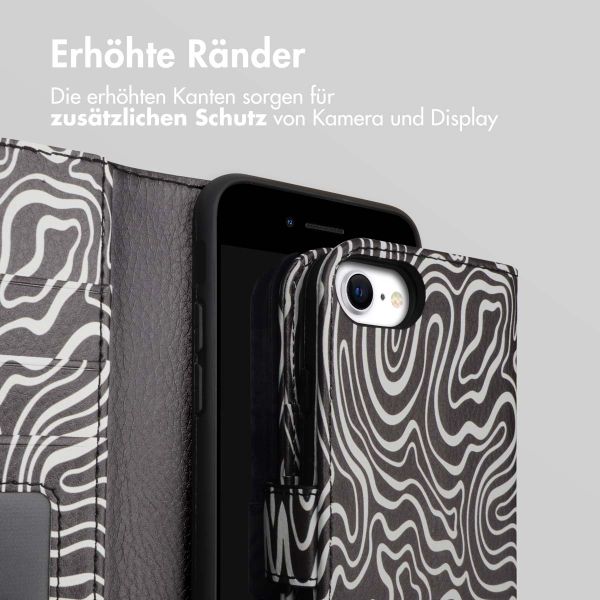 imoshion ﻿Design Klapphülle für das Apple iPhone SE (2022 / 2020) / 8 / 7 / 6(s) - Black And White