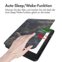 imoshion Design Slim Hard Case Klapphülle Kobo Nia - Black Marble
