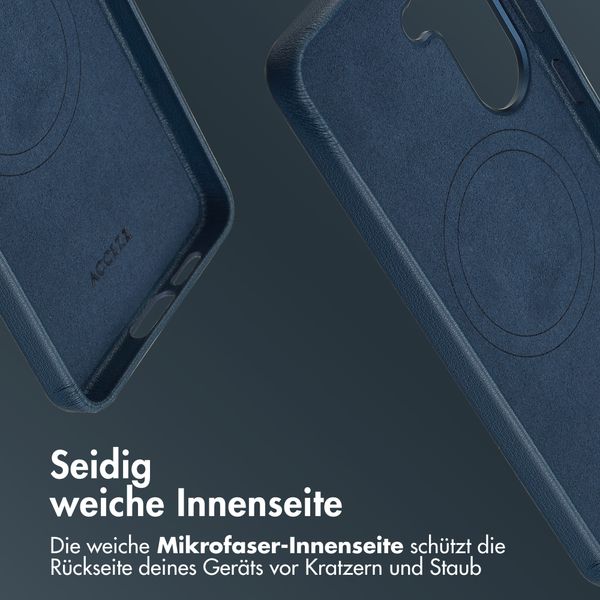 Accezz MagSafe Leather Backcover Samsung Galaxy S26 Plus - Nightfall Blue