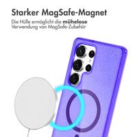imoshion Sparkle Back Cover mit MagSafe für das Samsung Galaxy S24 Ultra - Glitzer Violett