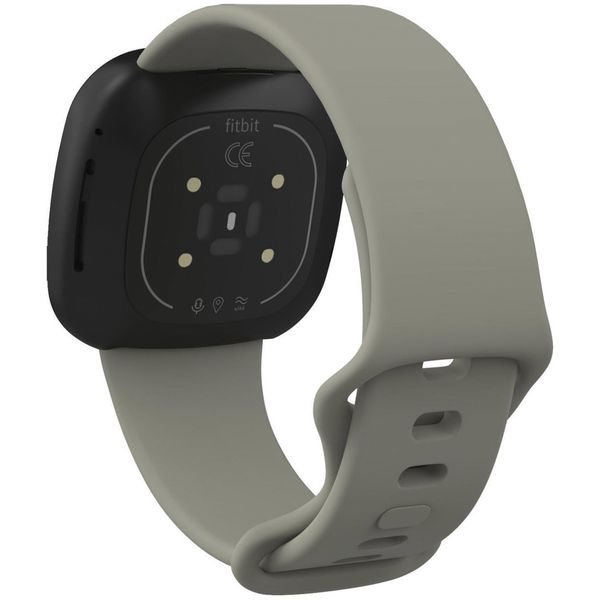 imoshion Silikonband für das  Fitbit Versa 4/ 3 / Sense (2) - Dunkelgrau