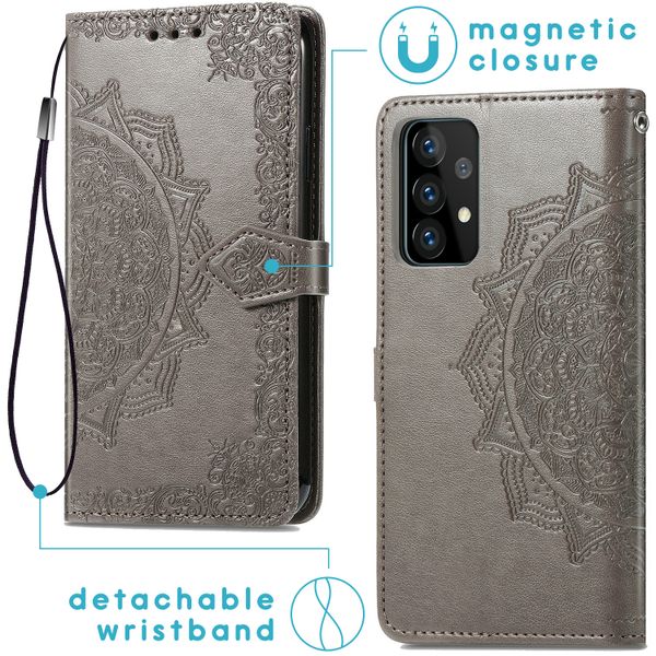 imoshion Mandala Klapphülle Samsung Galaxy A52(s) (5G/4G) - Grau