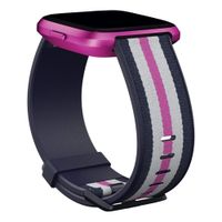 Fitbit Woven Armband für  Fitbit Versa / Versa 2 / Versa Lite - Größe L - Navy / Mulberry