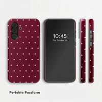 Selencia Vivid Back Cover Samsung Galaxy A36 / A56 - Happy Dots Burgundy