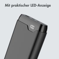 imoshion Powerbank 27.000 mAh + Accezz Ultra Slim GaN Ladegerät + Accezz USB-C- auf USB-C-Kabel - 1 Meter - Schwarz
