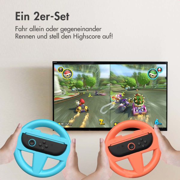 imoshion Joy-Con-Lenkräder Nintendo Switch 2 – Set mit 2 Stück – Blau / Rot