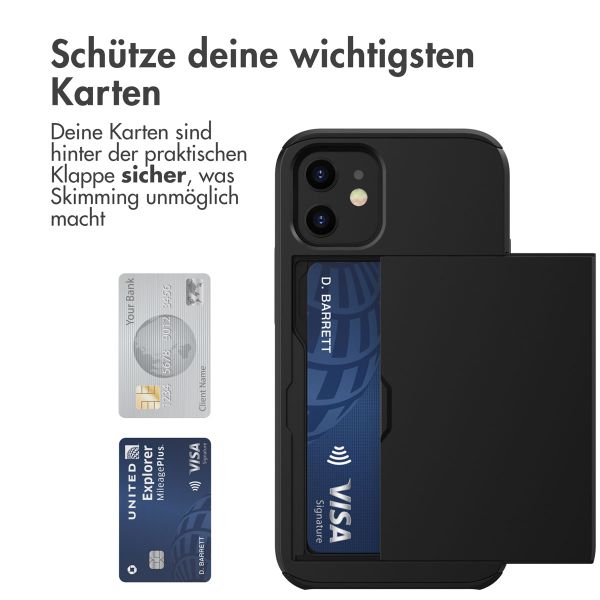 imoshion Backcover mit Kartenfach Apple iPhone 12 Mini - Schwarz