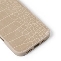 iDeal of Sweden MagSafe-Hülle aus veganem Leder Apple iPhone 17 - Warm Beige Croco