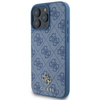 Guess 4G Metal Logo Back Cover MagSafe für das iPhone 16 Pro - Blau