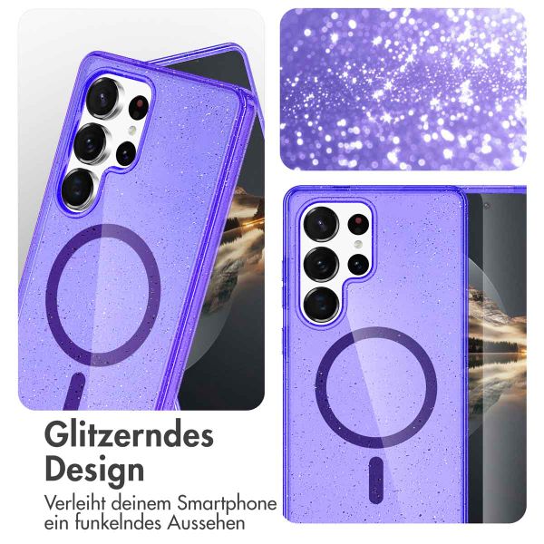 imoshion Sparkle Back Cover mit MagSafe für das Samsung Galaxy S25 Ultra - Violett