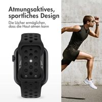 imoshion Sportarmband⁺ für die Apple Watch Series 1 bis 10 / SE / Ultra (2) (44/45/46/49 mm) - Größe S/M - Schwarz