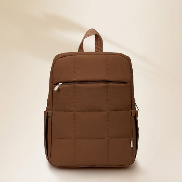 Selencia Vaya Puffy Laptop Rucksack 16 Zoll - Mocha Brown