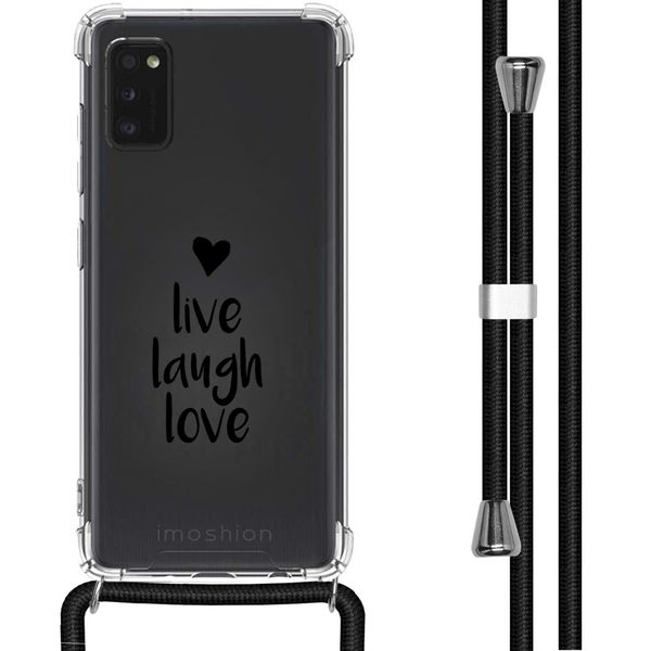 imoshion Design Hülle mit Band für das Samsung Galaxy A41 - Live Laugh Love