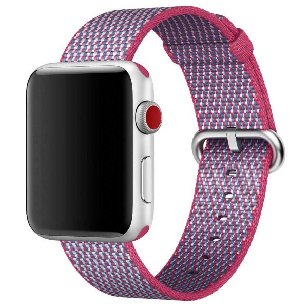 Apple Gewebtes Nylonarmband für die Apple Watch Series 1 bis 9 / SE (38/40/41 mm) | Series 10 (42 mm) - Berry