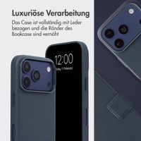 Accezz 2-in-1 Klapphülle aus Leder mit MagSafe Apple iPhone 18 Pro Max / 17 Pro Max - Nightfall Blue