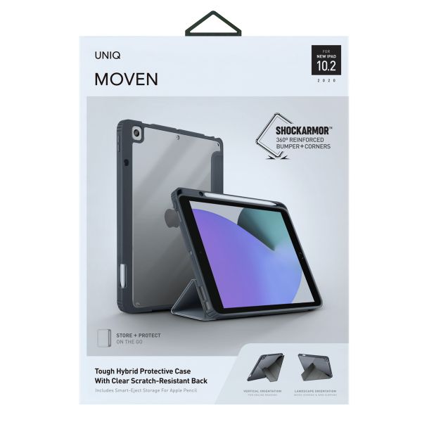 Uniq Moven Case für das iPad 9 (2021) 10.2 Zoll / iPad 8 (2020) 10.2 Zoll / iPad 7 (2019) 10.2 Zoll - Grey