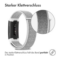 imoshion Nylonarmband für das  Fitbit Charge 3 / 4 - Hellgrau