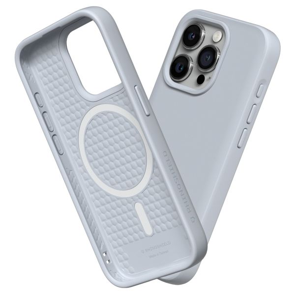 RhinoShield ﻿SolidSuit Back Cover MagSafe für das iPhone 15 Pro - Classic Ash Grey