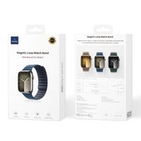 WiWu Magnetisches gewebtes Gliederarmband für die Apple Watch Series 1 bis 10 / SE / Ultra (2) (44/45/46/49 mm) - Ozeanblau