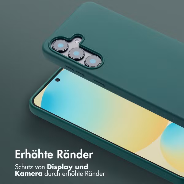 Selencia SilikonHülle mit abnehmbarem Band Samsung Galaxy S25 FE - Dunkelgrün