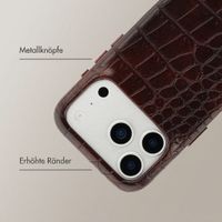 Selencia Croco Backcover mit MagSafe Apple iPhone 17 Pro Max - Choco Brown