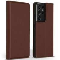 Accezz Premium Leather Slim Klapphülle für das Samsung Galaxy S21 Ultra - Braun