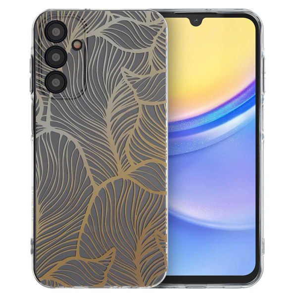 imoshion Design Hülle für das Samsung Galaxy A15 (5G/4G) - Golden Leaves