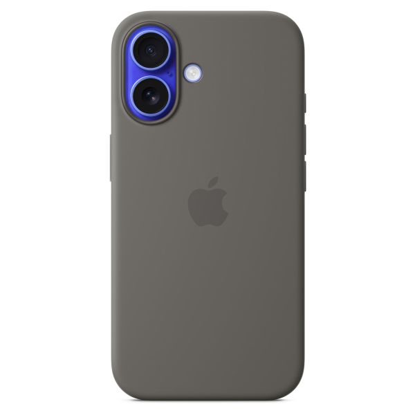Apple Silikon-Case MagSafe für das Apple iPhone 16 - Stone Gray