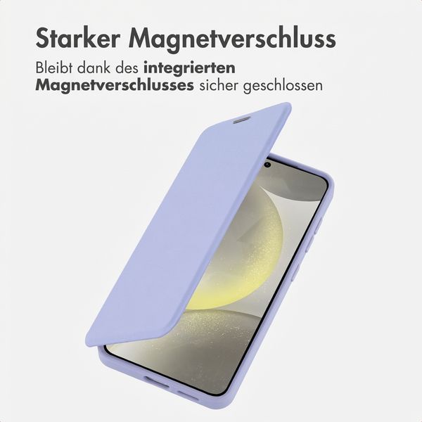 imoshion Transparente Bookcase mit MagSafe Samsung Galaxy S25 / S24 - Lila