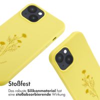 imoshion SilikonHülle design mit Band Apple iPhone 14 - Flower Yellow
