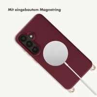Selencia Rivièra Backcover mit MagSafe mit abnehmbaren Haken Samsung Galaxy S25 / S24 - Bold Burgundy