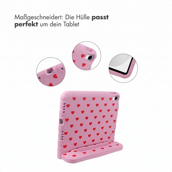 imoshion Kinder­sicheres Design Backcover mit Griff Apple iPad 11 (2025) 11 Zoll A16 / iPad 10 (2022) 10.9 Zoll - Herzchen