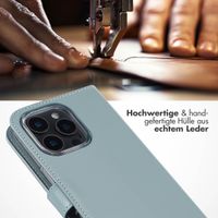 Selencia Echtleder Klapphülle Apple iPhone 16 Pro Max - Air Blue